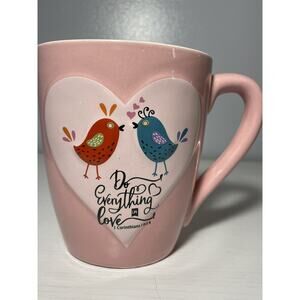 Pink Coffee Cup Mug 1 Corinthians 16:4 Do Everything In Love Kitchen Christian